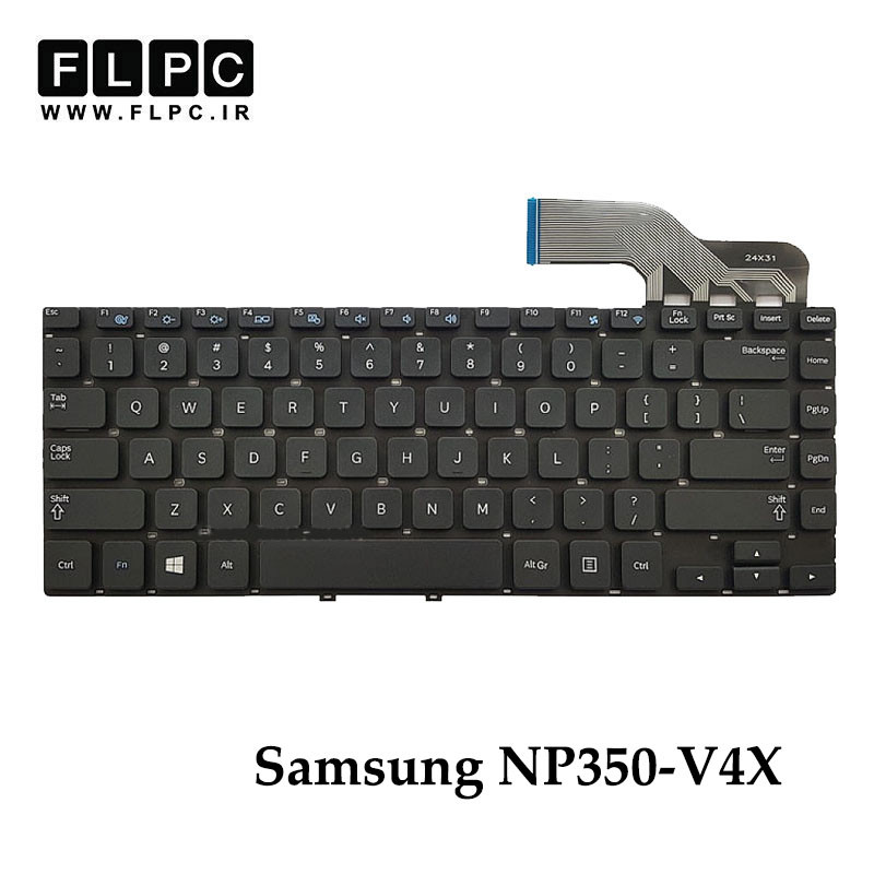 کیبورد لپ تاپ سامسونگ Samsung NP350-V4X مشکی- اینترکوچک- بدون فریم
