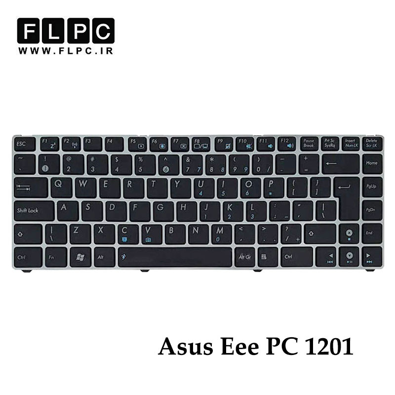 کیبورد لپ تاپ ایسوس Asus Eee PC 1201 با فریم نقره ای