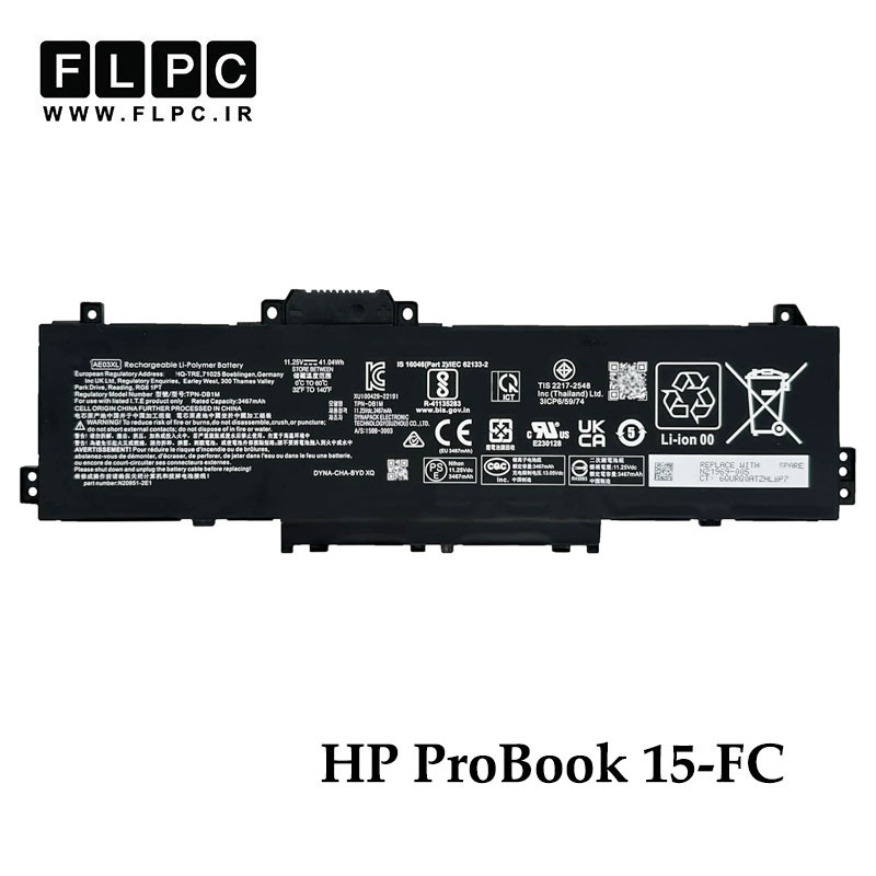 باتری لپ تاپ اچ پی HP ProBook 15-FC _3600mAh برند MM