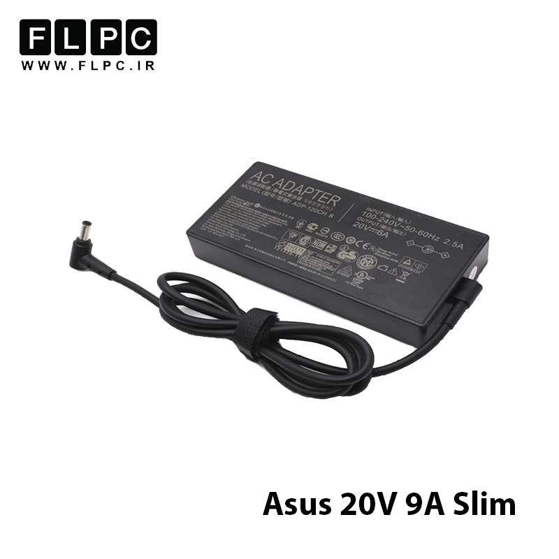 آداپتور لپ تاپ ایسوس Asus 20V 9A Slim _4.5x3.0 گارانتی بیمه ایران