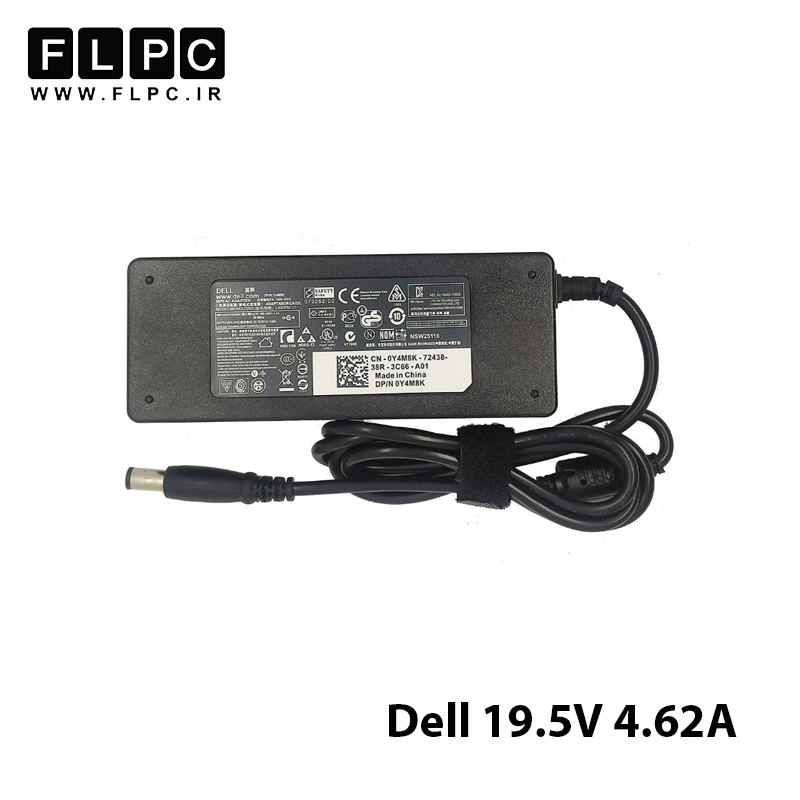 آداپتور لپ تاپ دل Dell 19.5V 4.62A _7.4x5.0 گارانتی بیمه ایران