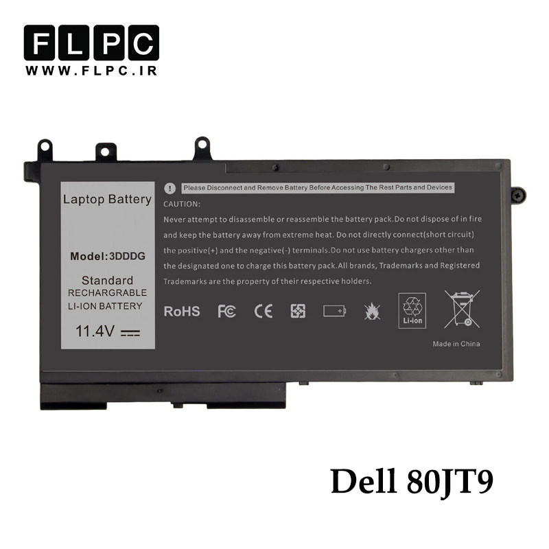 باتری لپ تاپ دل Dell 80JT9 _3000mAh