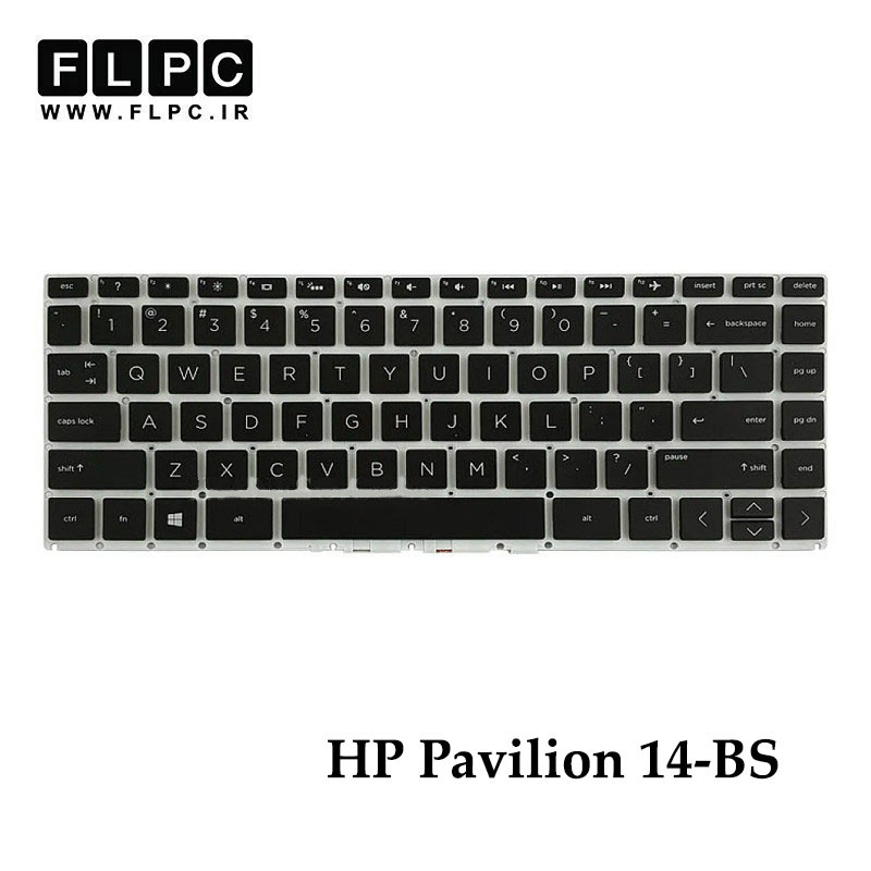 کیبورد لپ تاپ اچ پی HP Pavilion 14-BS مشکی- اینترکوچک- بدون فریم