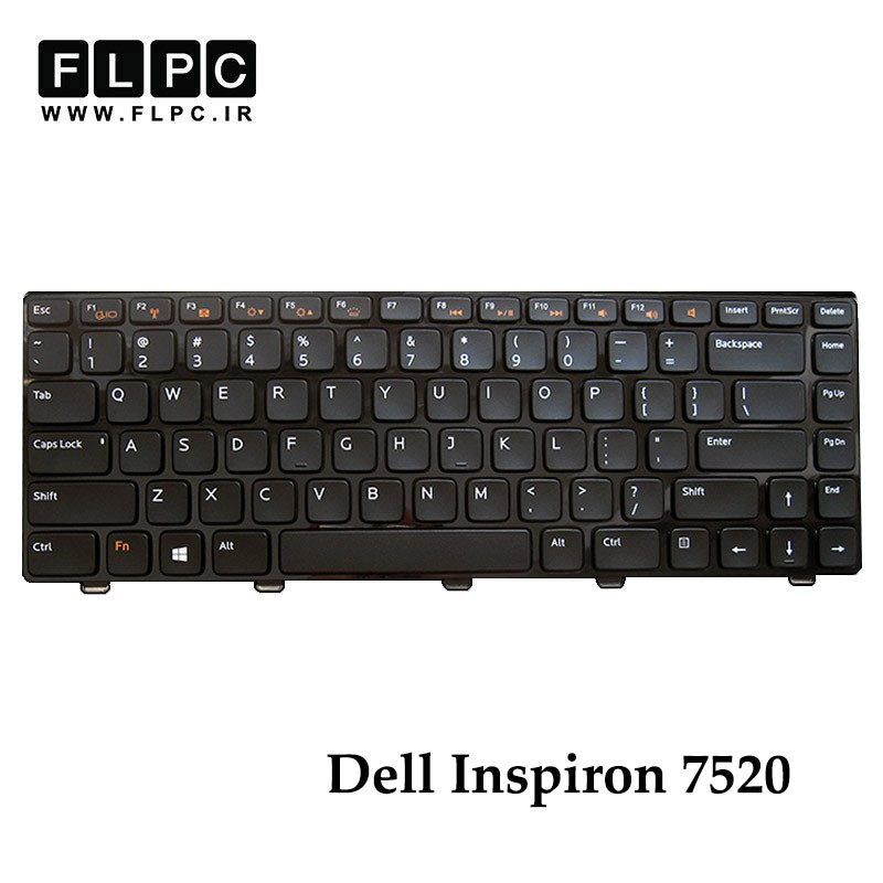 کیبورد لپ تاپ دل Dell Inspiron 7520 مشکی- بافریم- با بک لایت