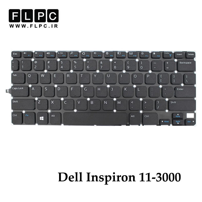 کیبورد لپ تاپ دل Dell Inspiron 11-3000 مشکی- اینترکوچک- بدون فریم