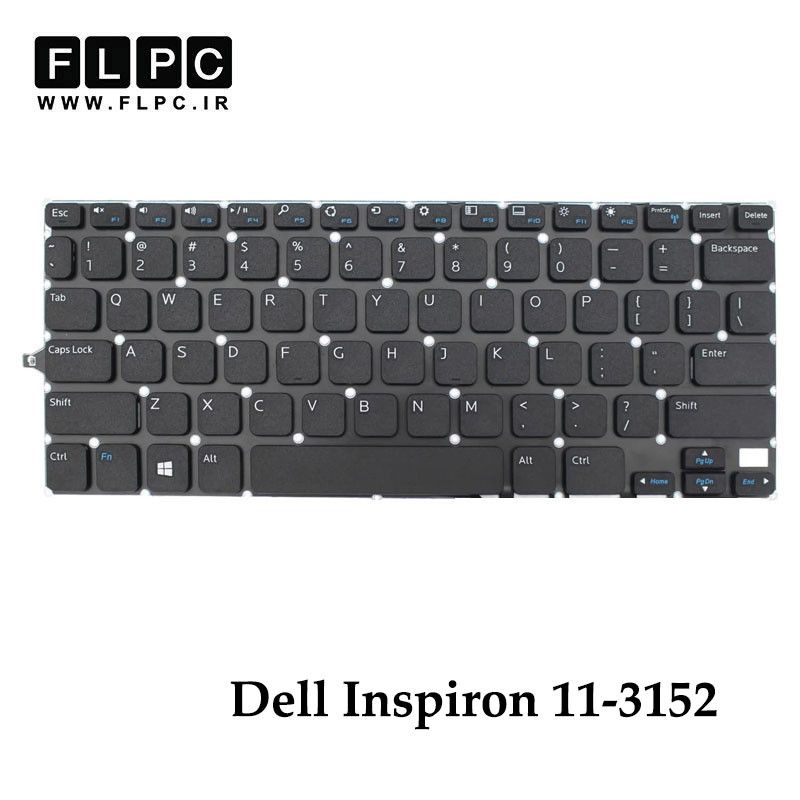 کیبورد لپ تاپ دل Dell Inspiron 11-3152 مشکی- اینترکوچک- بدون فریم