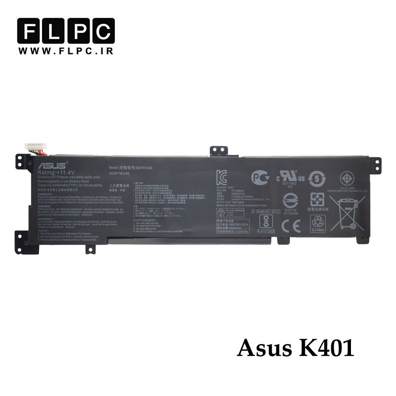 باتری لپ تاپ ایسوس Asus K401 _4150mAh برند MM