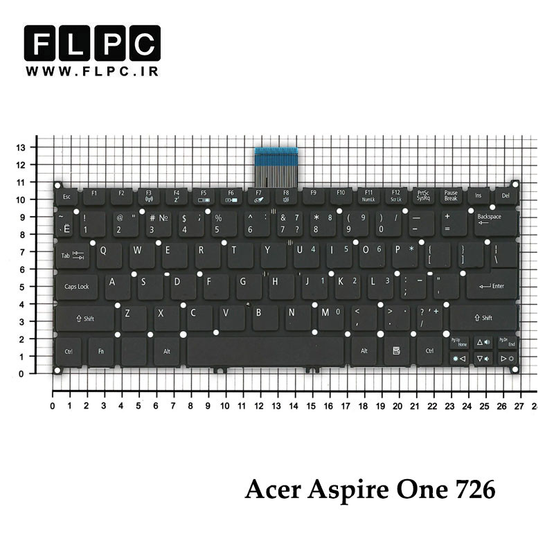 کیبورد لپ تاپ ایسر Acer Aspire One 726 مشکی- اینترکوچک- بدون فریم