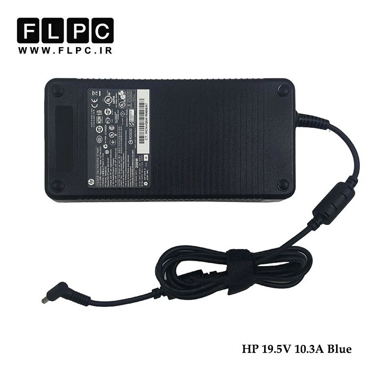آداپتور لپ تاپ اچ پی HP 19.5V 10.3A Org Plus _4.5*3.0 سرفیش آبی - کابل PC