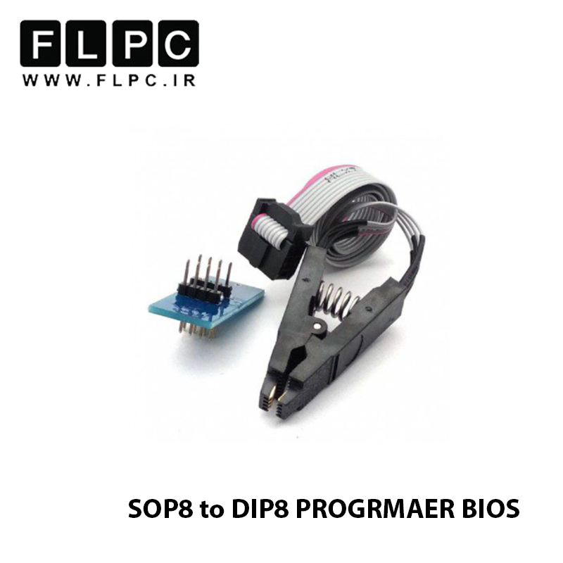 کلیپس SOP8 به DIP با کابل برای پروگرام BIOS