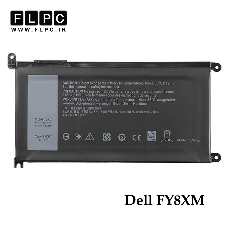 باتری لپ تاپ دل Dell FY8XM _3400mAh برند MM