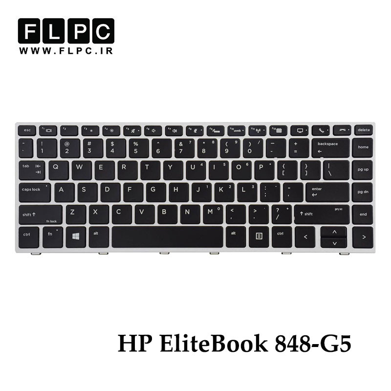 کیبورد لپ تاپ اچ پی HP EliteBook 848-G5 مشکی- با فریم نقره ای