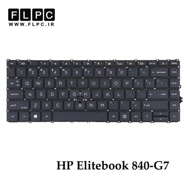 کیبورد لپ تاپ اچ پی HP EliteBook 840-G7 مشکی- با موس- اینترکوچک- بدون فریم