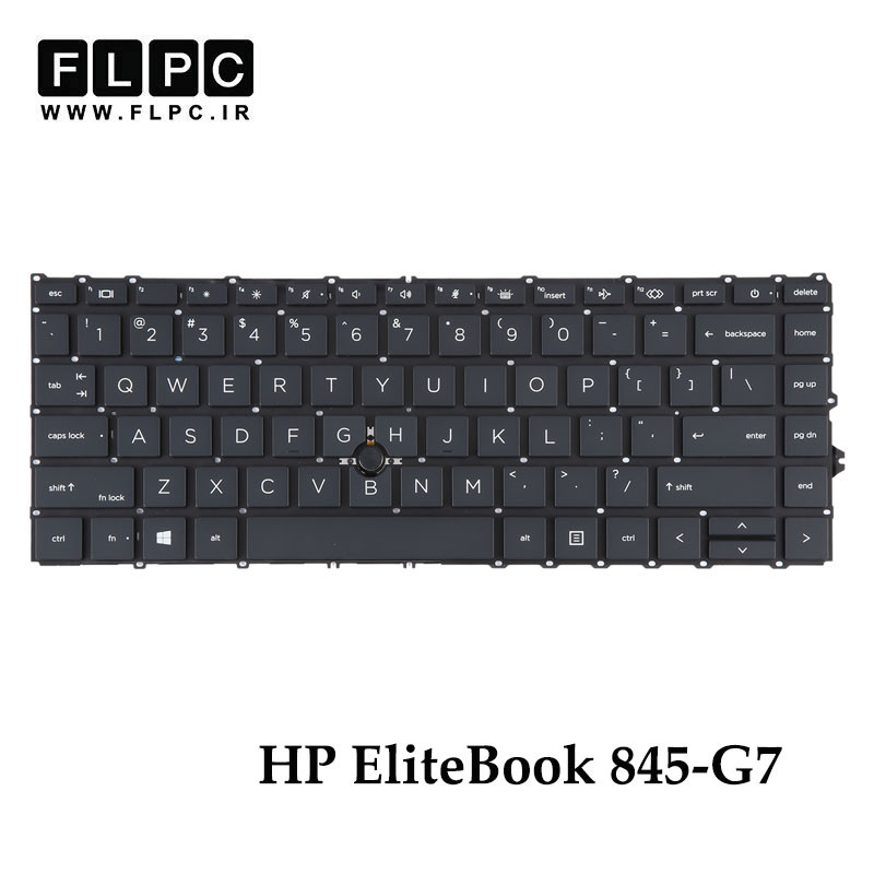 کیبورد لپ تاپ اچ پی HP EliteBook 845-G7 مشکی- با موس- اینترکوچک- بدون فریم