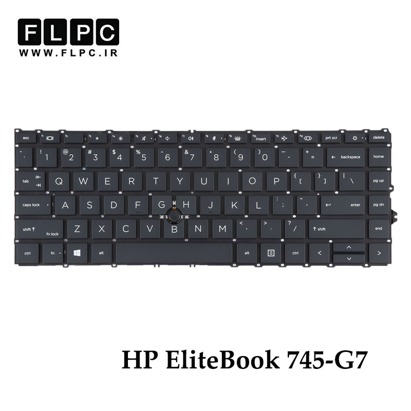کیبورد لپ تاپ اچ پی HP EliteBook 745-G7 مشکی- با موس- اینترکوچک- بدون فریم