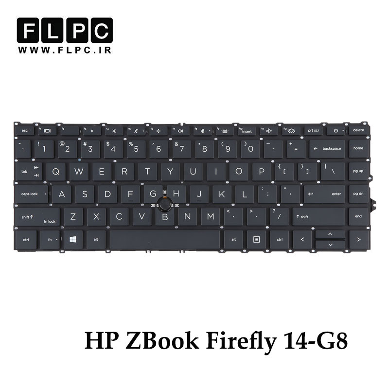 کیبورد لپ تاپ اچ پی HP ZBook Firefly 14-G8 مشکی- با موس- اینترکوچک- بدون فریم