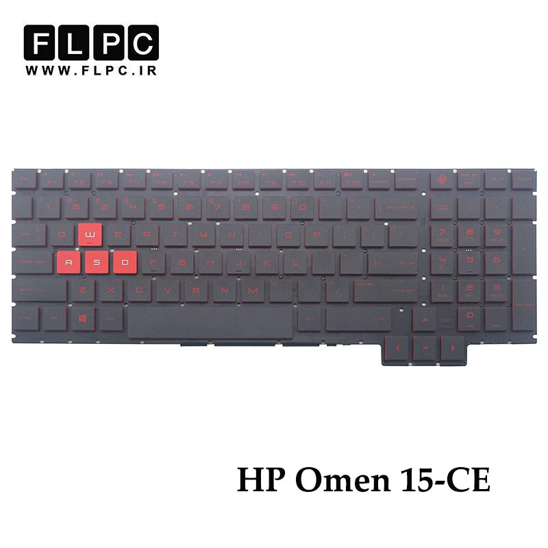 کیبورد لپ تاپ اچ پی HP Omen 15-CE مشکی- اینترکوچک- با بک لایت- بدون فریم
