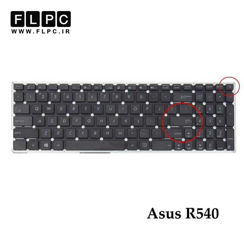 migrated_img_77094 کیبورد لپ تاپ ایسوس Asus R540 اینترکوچک- بدون فریم- به همراه کلید پاور