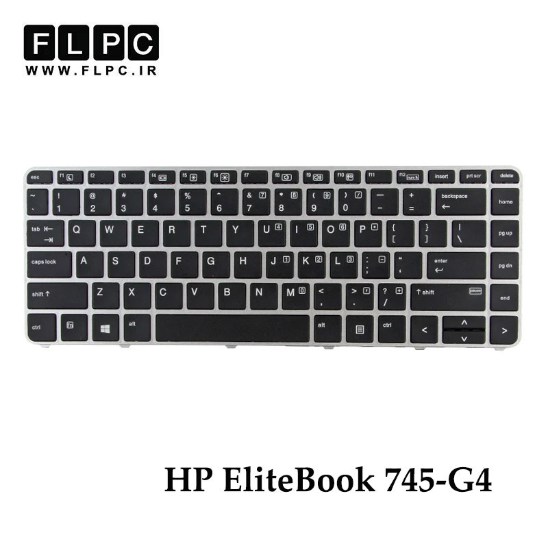 migrated_img_77230 کیبورد لپ تاپ اچ پی HP EliteBook 745-G4 مشکی با فریم نقره ای