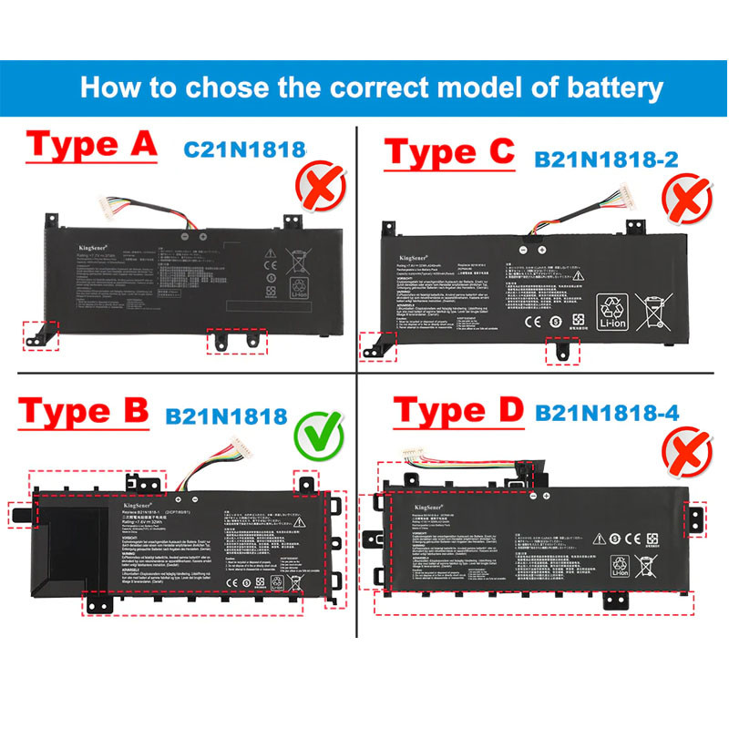 باتری لپ تاپ ایسوس Asus VivoBook R564 _4150mAh برند Hyper Power
