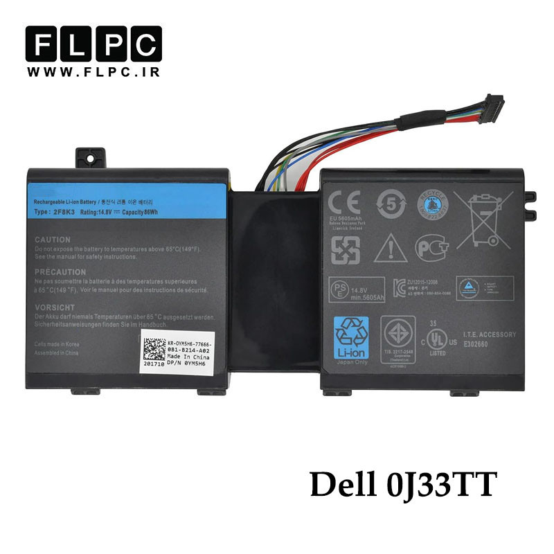 باتری لپ تاپ دل Dell 0J33TT _4400mAh برند MM