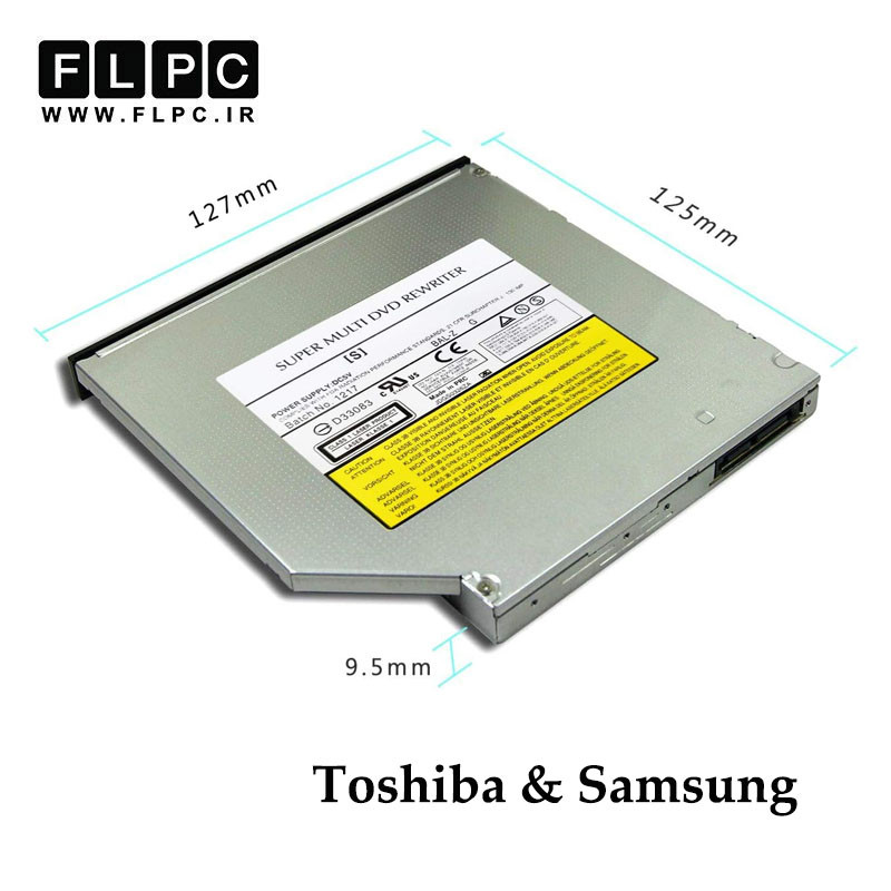درایو لپ تاپ دی وی دی رایتر Toshiba & Samsung Sata Superslim _9.5mm ریفر