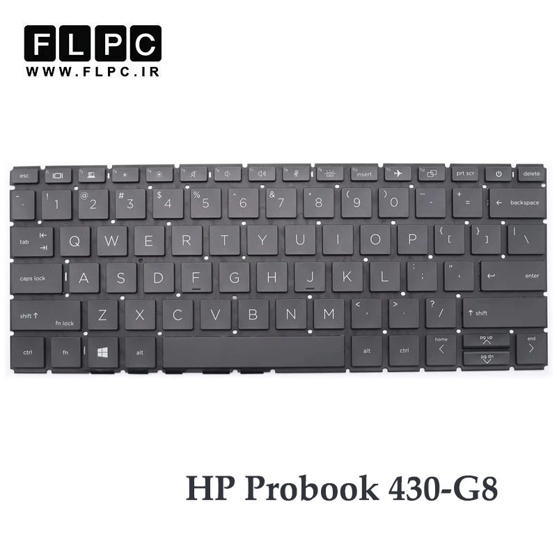 کیبورد لپ تاپ اچ پی HP Probook 430-G8 مشکی- اینترکوچک- بدون فریم- با بک لایت