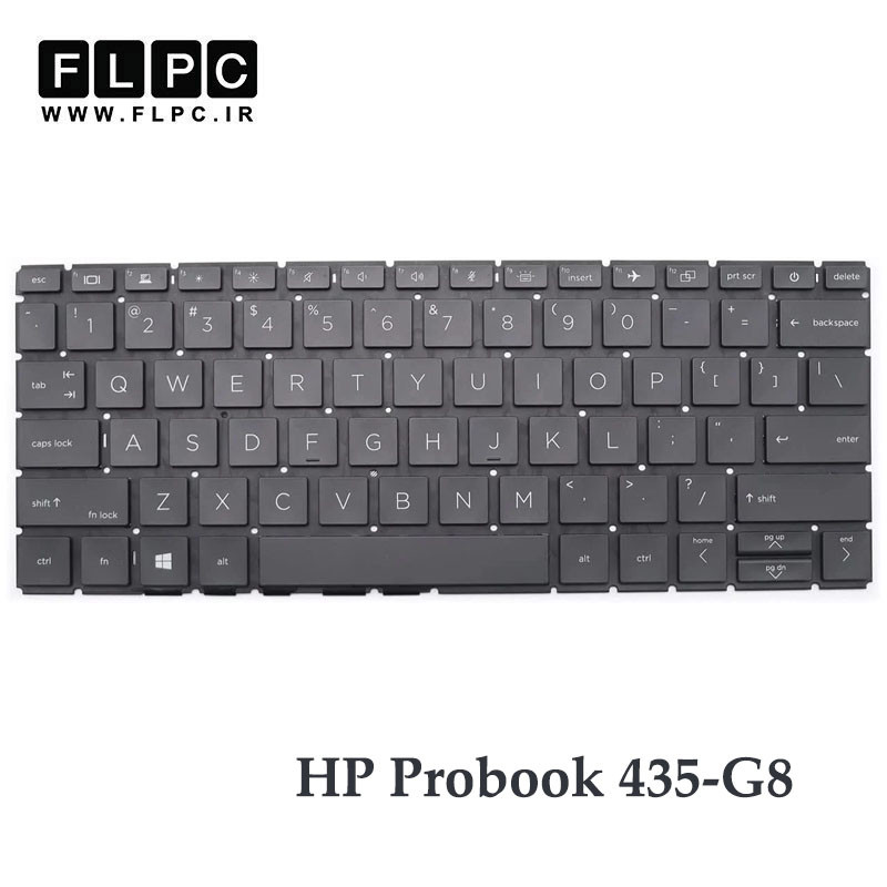 کیبورد لپ تاپ اچ پی HP Probook 435-G8 مشکی- اینترکوچک- بدون فریم- با بک لایت