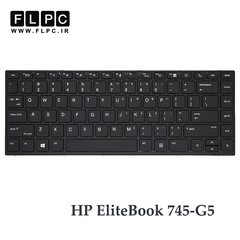 کیبورد لپ تاپ اچ پی HP EliteBook 745-G5 مشکی- با فریم- بدون موس