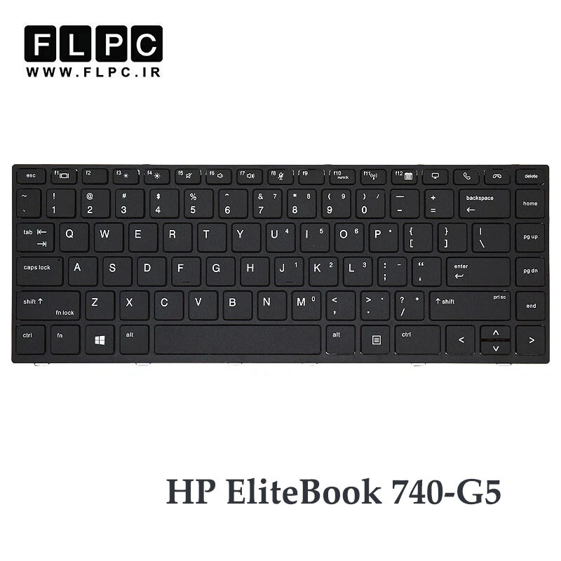 کیبورد لپ تاپ اچ پی HP EliteBook 740-G5 مشکی- با فریم- بدون موس