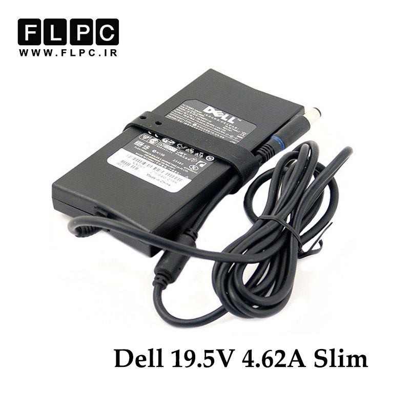 آداپتور لپ تاپ دل Dell 19.5V 4.62A Slim _7.4*5.0 برند GIMO Plus