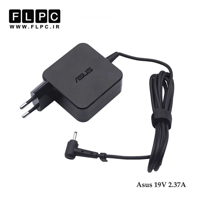 آداپتور لپ تاپ ایسوس Asus 19V 2.37A Logo _3.0*1.1 زنبوکی سرریز مربعی