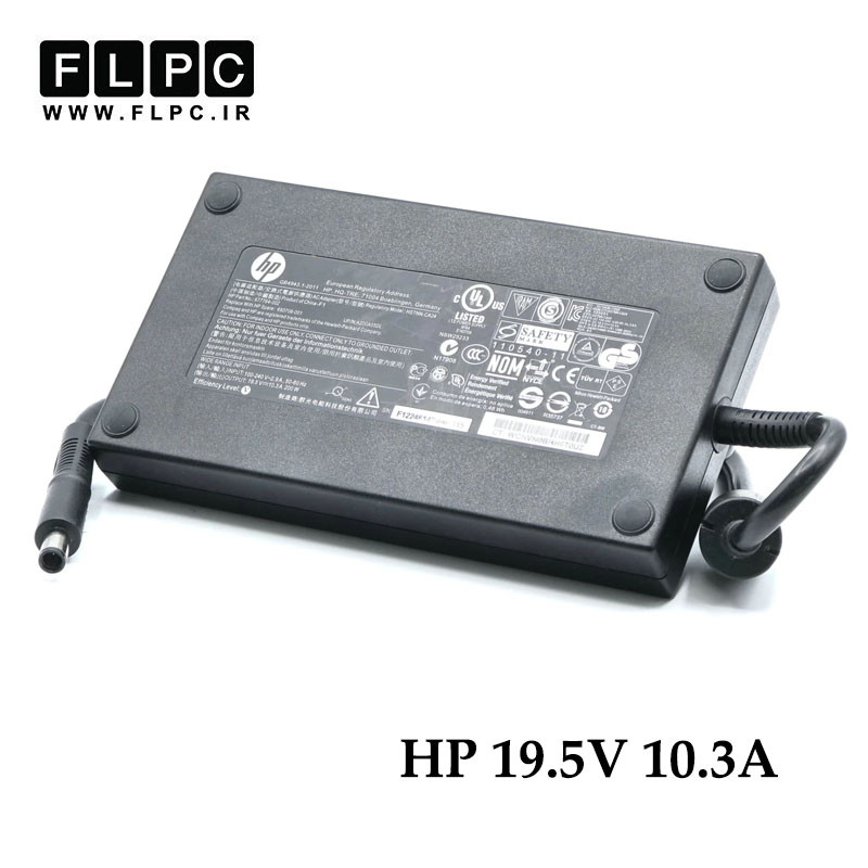 آداپتور لپ تاپ اچ پی HP 19.5V 10.3A Slim _4.5*3.0 سردلی- کابل PC