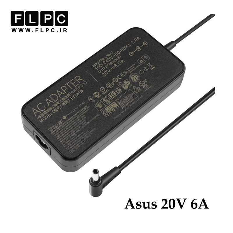 آداپتور لپ تاپ ایسوس Asus 20V 6A Slim _4.5*3.0 سوزن دار